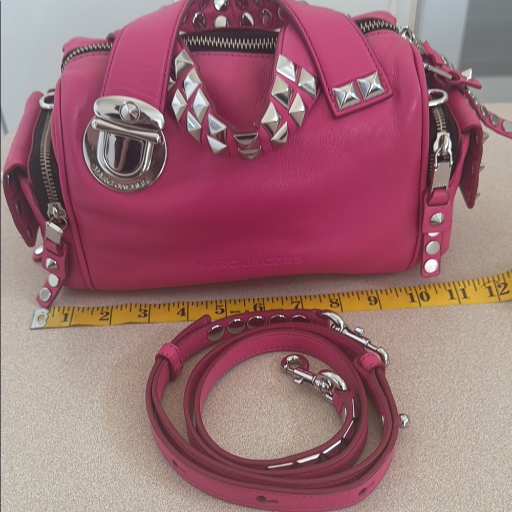 Marc Jacobs Pink Satchel with Silver Accents